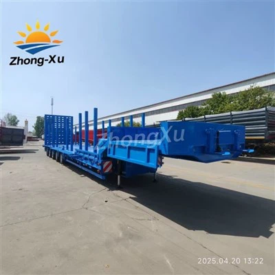 Semi-remorque Lowboy à col de cygne à 5-essieux